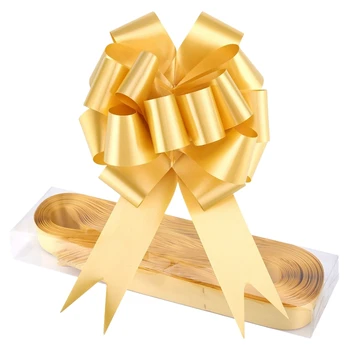 1 Коробка 30 Упаковок Золотых Больших Бантов Из Ленты Для настенных Вечеринок, Подарочных упаковок, рождественских Елок, Свадеб И Дверей (13X16 см)