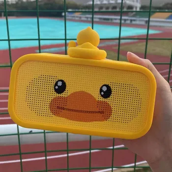 B.Duck Беспроводной динамик Bluetooth yellow duck многофункциональный музыкальный плеер светодиодный будильник кронштейн для мобильного телефона радио бумбокс