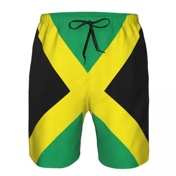 Летний пляжный купальник, мужские быстросохнущие купальники, флаг Ямайки, мужские дышащие купальники, пляжные шорты, сексуальный мужской купальник