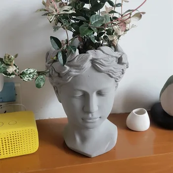 Статуя Венеры цветочный горшок силиконовая форма ваза греческой богини смола бетон силиконовая форма Суккуленты растение цветочный горшок форма